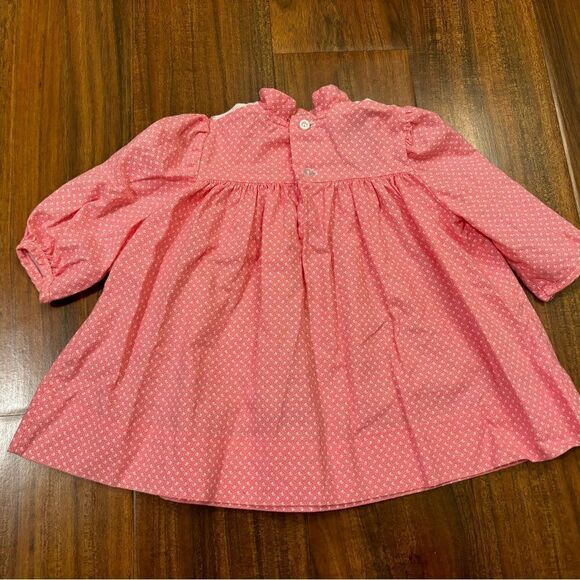 Polly Flinders vintage pink floral embroidered cat long sleeve dress - Picture 2 of 4